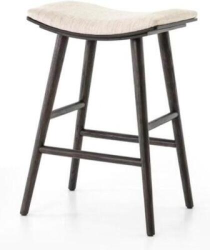 (3)- BELFAST LIGHT CARBON ASH BAR STOOLS