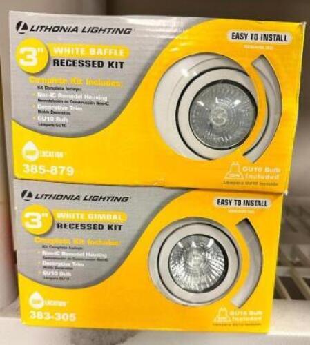 (2)- WHITE RECESSED LIGHTS