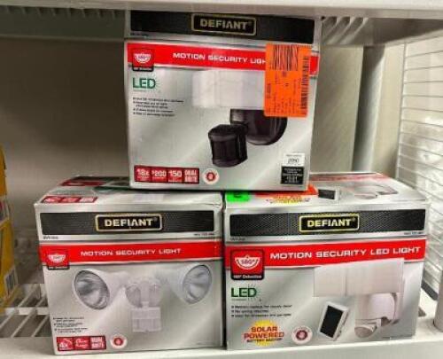 (3)- MOTION SECURITY LIGHTS