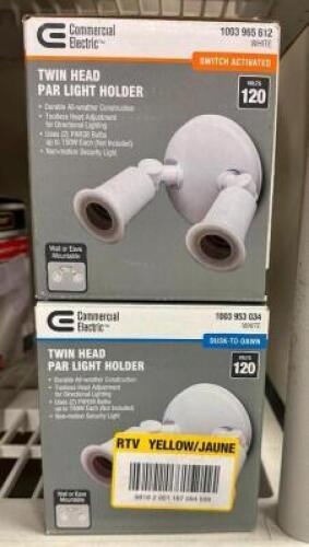 (2)- TWIN HEAD PAR LIGHT HOLDERS