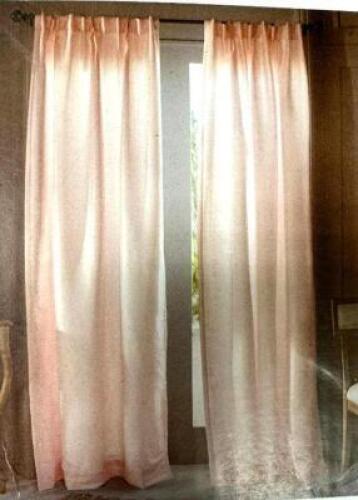 PAIR OF PINK WINDOW PANELS