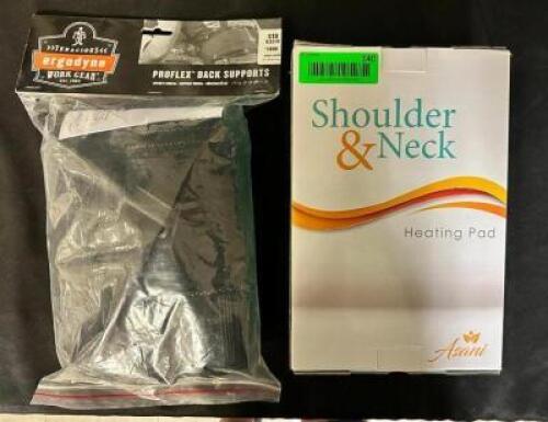 HEATING PAD & BACK SUPPORT BRACE