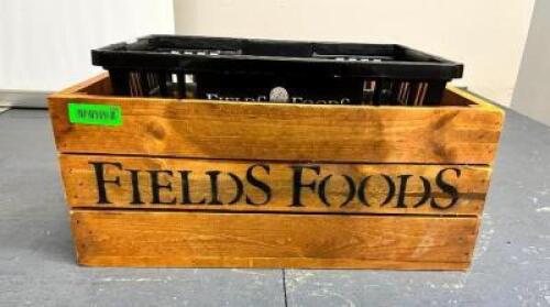 WOOD STORAGE CRATE & BASKET