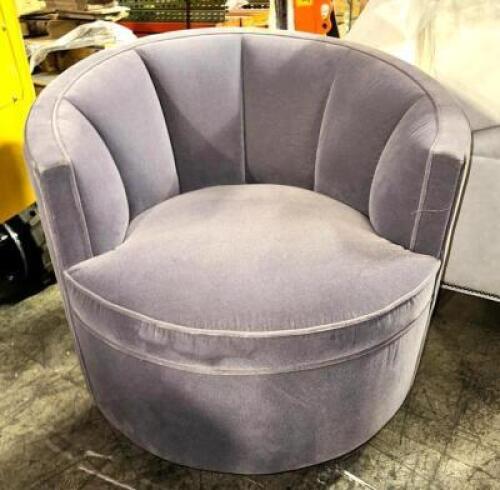 (2)- SWIVEL BARREL CHAIRS