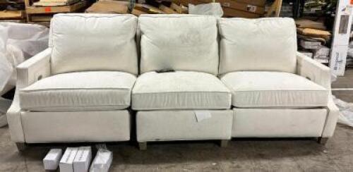 THREE PIECE SOFA W/ DUAL POWER RECLINER