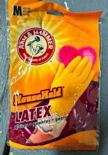 (13)- LATEX CLEANING GLOVES