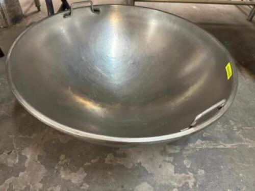 31" STAINLESS WOK BOWL W/ HANDLES
