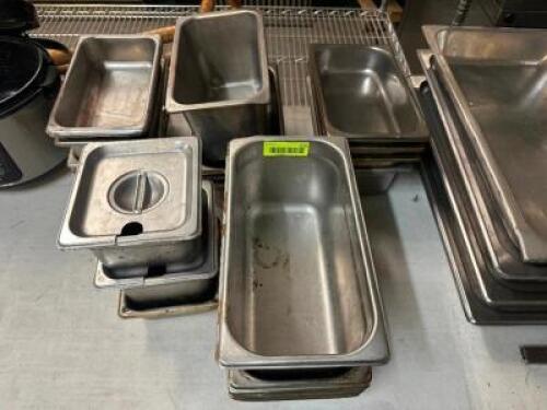 (1) LOT OF ASSORTED STAINLESS INSERTS.