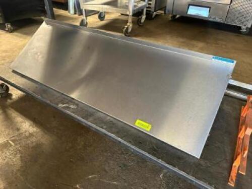 60" X 18" STAINLESS WALL SHELF.