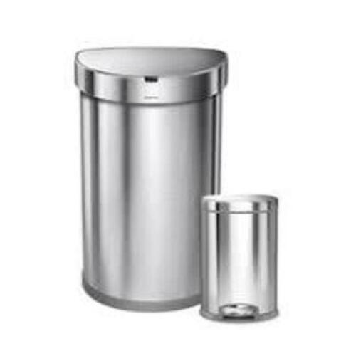 DESCRIPTION: (1) MOTION SENSOR TRASH CAN BRAND/MODEL: SIMPLEHUMAN #ST2200 INFORMATION: STAINLESS STEEL SIZE: SIZE J RETAIL$: $205.00 EA QTY: 1