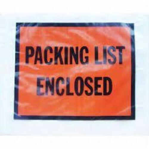 DESCRIPTION: (8) PACKAGES OF (250) PACKING LIST ENVELOPES BRAND/MODEL: PRODUCT NUMBER #29PH33 INFORMATION: ORANGE SIZE: 4 1/2 IN OUTSIDE HT, 5 1/2 IN