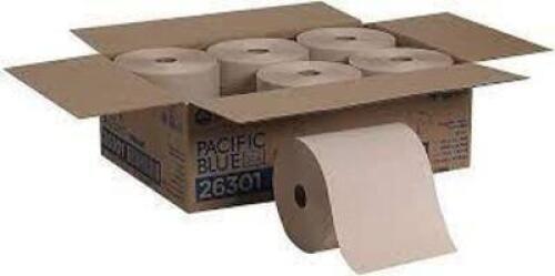 DESCRIPTION: (6) HIGH CAPACITY PAPER TOWEL BRAND/MODEL: PACIFIC BLUE #26301 INFORMATION: BROWN RETAIL$: $42.61 EA QTY: 6