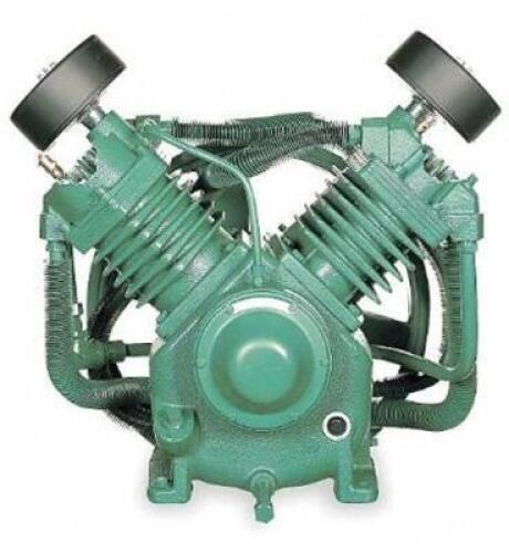 DESCRIPTION: (1) SPEEDAIRE SPLASH LUBRICATED AIR COMPRESSOR PUMP BRAND/MODEL: RV2-15A-P04 INFORMATION: GREEN/2-STAGE/MAX PRESSURE: 175 PSI/OIL CAPACIT