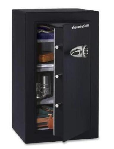 DESCRIPTION: (1) SENTRY-SAFE SAFE BOX BRAND/MODEL: T0-331 INFORMATION: BLACK/DIGITAL LOCK/CAPACITY: 6.0 CU-FT RETAIL$: $790.74 SIZE: 37"H X 21-1/2"W X