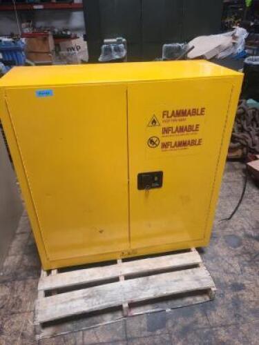 DESCRIPTION: (1) FLAMMABLES SAFETY CABINET INFORMATION: LOCKED, NO KEYS INCLUDED, LOCATED AT SHAPIRO METAL SUPPLY SIZE: 18" X 43" X 44" QTY: 1