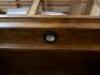 DESCRIPTION: WOODEN L-SHAPED OFFICE DESK WITH LIGHTED HUTCH INFORMATION: SEE PHOTOS FOR MORE DETAIL SIZE: 113"X82"X24"X78.5" QTY: 1 - 11