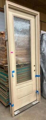 DESCRIPTION: PRE-HUNG ENTRY DOOR WITH GLASS PANEL SIZE: 96"X30" QTY: 1