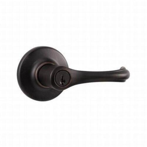 DESCRIPTION: DORIAN KEYED ENTRY LEVER IN VENETIAN BRONZE BRAND/MODEL: KWIKSET RETAIL$: $57.04 QTY: 1