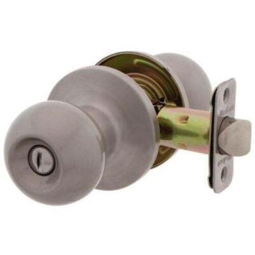 DESCRIPTION: (3) OXFORD BALL HALL/CLOSET DOOR KNOBS IN SATIN NICKEL BRAND/MODEL: MAXGRADE RETAIL$: $20.28 EACH QTY: 3