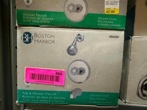 DESCRIPTION: CHROME TUB AND SHOWER FAUCET BRAND/MODEL: BOSTON HARBOR 9684861 QTY: 1
