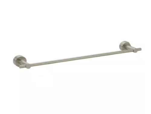 DESCRIPTION: INNBURG 24" TOWEL BAR IN BRUSHED NICKEL BRAND/MODEL: GLACIER BAY RETAIL$: $29.98 QTY: 1