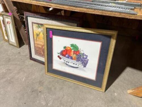 NAME: ASSORTED WALL ART DESCRIPTION: ASSORTED WALL ART THIS LOT IS: ONE MONEY QTY: 1