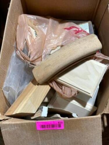 NAME: BOX OF ASSORTED HAND RAIL PIECES DESCRIPTION: BOX OF ASSORTED HAND RAIL PIECES THIS LOT IS: ONE MONEY QTY: 1