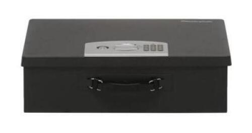 DESCRIPTION: (1) SENTRY-SAFE PORTABLE SAFE BOX BRAND/MODEL: PL048E INFORMATION: DIGITAL LOCK/CAPACITY: 0.05 CU-FT/GRAY RETAIL$: $62.98 SIZE: 13.6"D X