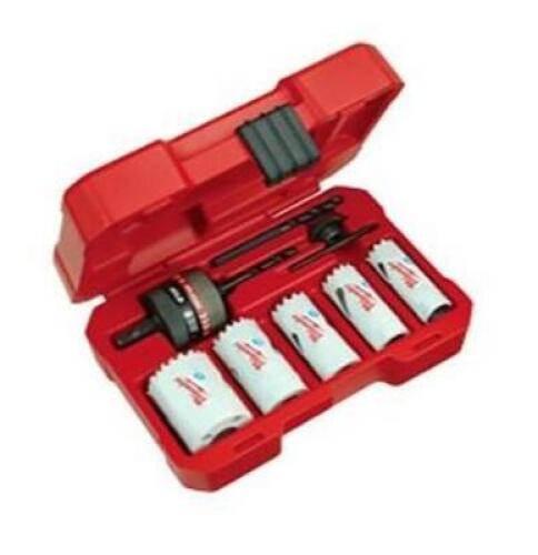 DESCRIPTION: (1) MILWAUKEE GENERAL PURPOSE HOLE SAW KIT BRAND/MODEL: 49-22-4005 INFORMATION: 9-PIECES/BI-METAL RETAIL$: $64.11 QTY: 1