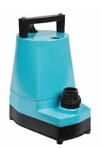 DESCRIPTION: (1) LITTLE GIANT PLUG-IN UTILITY PUMP BRAND/MODEL: 5MSP-18 INFORMATION: MAX HEAD: 26.0'/MAX LIQUID TEMP: 120F RETAIL$: $171.20 SIZE: 7-3/