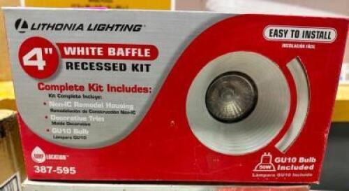 (2)- 4" WHITE RECESSED LIGHT KITS