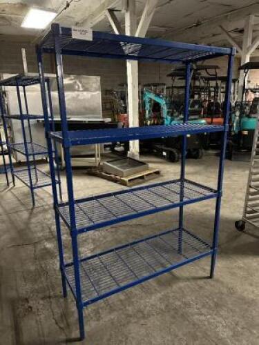 DESCRIPTION: (15) 48" X 18" FOUR TIER BLUE METAL SHELVES CONTACT For more details, simply email Brent at brent@bclauction.com with the item number, or