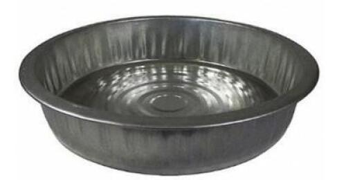 DESCRIPTION: (12) FUNNEL KING DRAIN PAN BRAND/MODEL: 94480 INFORMATION: SILVER/CAPACITY: 3.25 GAL RETAIL$: $118.44 PER LOT SIZE: 17-1/4"DIA X 3-3/4"H