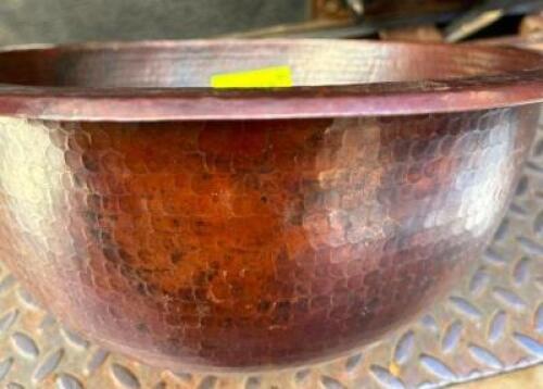 DESCRIPTION: COPPER SINK BOWL SIZE: 14-1/2"X6" QTY: 1
