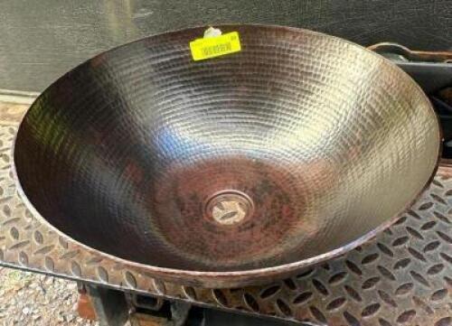 DESCRIPTION: COPPER SINK BOWL SIZE: 16-1/2"X6" QTY: 1