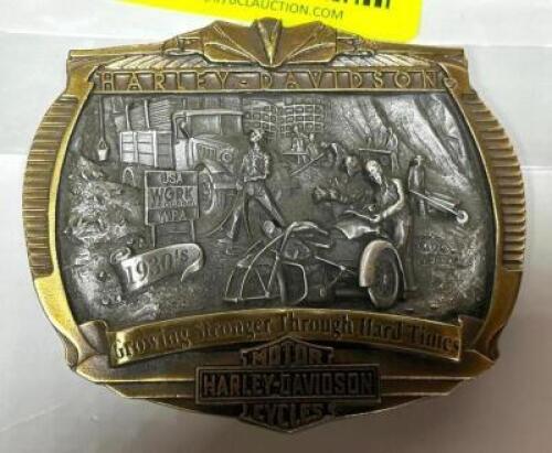 DESCRIPTION: HARLEY BELT BUCKLE SIZE: 4" QTY: 1