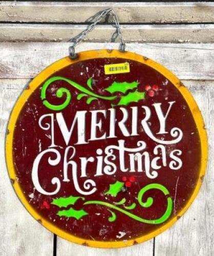 DESCRIPTION: MERRY CHRISTMAS SIGN SIZE: 22" QTY: 1