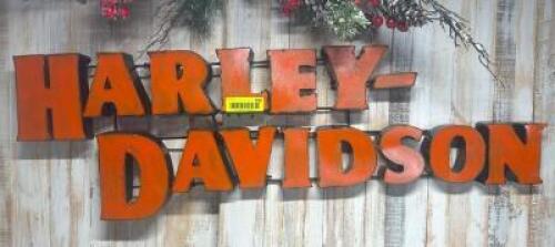 DESCRIPTION: HARLEY DAVIDSON SIGN SIZE: 38"X12" QTY: 1