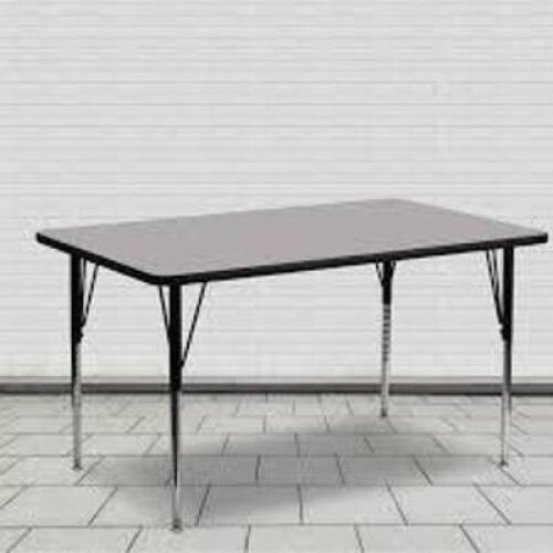 DESCRIPTION: (1) ACTIVITY TABLE, ADJUSTABLE HEIGHT INFORMATION: GRAY SIZE: ADJUSTABLE HEIGHT QTY: 1