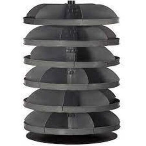 DESCRIPTION: (1) REVOLVING STORAGE BINBRAND/MODEL: DURHAM #G2115219INFORMATION: COLD ROLLED STEEL, GRAY, NO CENTER POLE INCLUDED, SEE INSPECTIONSIZE: 34" D X 49-/4" H X 34" WRETAIL$: $989.99 EAQTY: 1