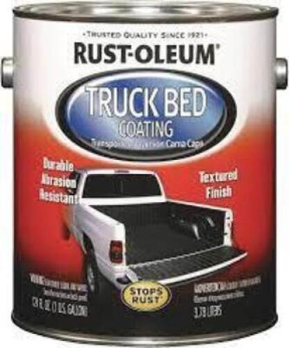DESCRIPTION: (2) TRUCK BED COATING BRAND/MODEL: RUST-OLEUM #4YLD1 INFORMATION: BLACK, TEXTURED SIZE: 1 GALLON RETAIL$: $132.72 EA QTY: 2