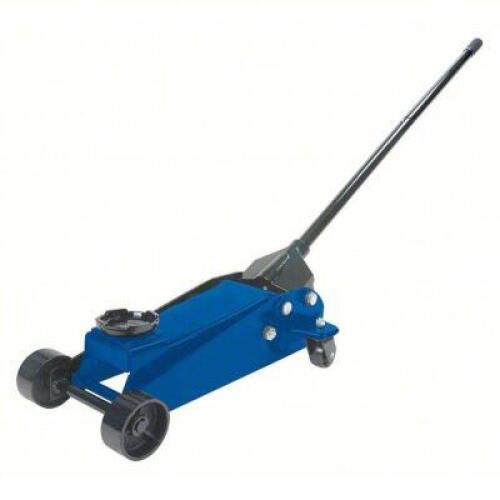 DESCRIPTION: (1) TROLLEY FLOOR JACK BRAND/MODEL: WESTWARD #32EY95 INFORMATION: BLUE SIZE: STEEL, MANUAL HANDLE, MECHANICAL, 2.5 TON LOAD CAPACITY RETA