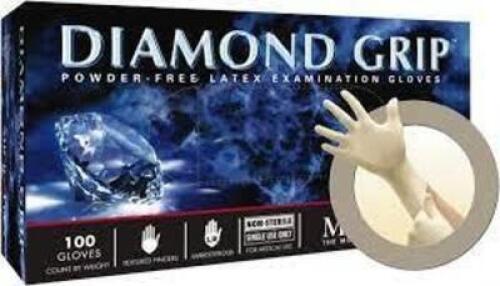 DESCRIPTION: (9) BOXES OF (100) DIAMOND GRIP DISPOSABLE GLOVES BRAND/MODEL: MICROFLEX #MF-300-M INFORMATION: POWDER FREE SIZE: SIZE MEDIUM RETAIL$: $3