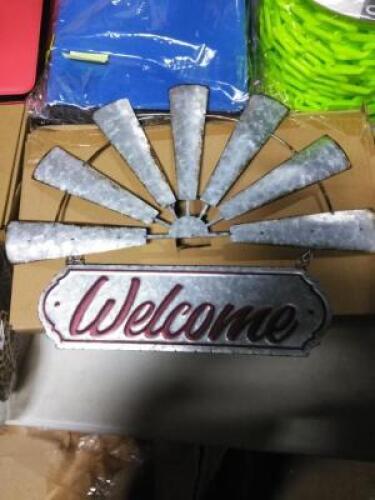 DESCRIPTION: (3) WELCOME SIGNS INFORMATION: METAL SIZE: WELCOME QTY: 3