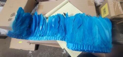 DESCRIPTION: (6) PACKS OF FEATHER DECORATIONS INFORMATION: BLUE QTY: 6