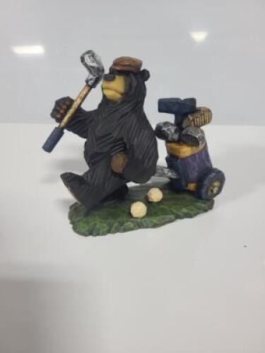 DESCRIPTION: (1) GOLFING BEAR STATUES QTY: 1