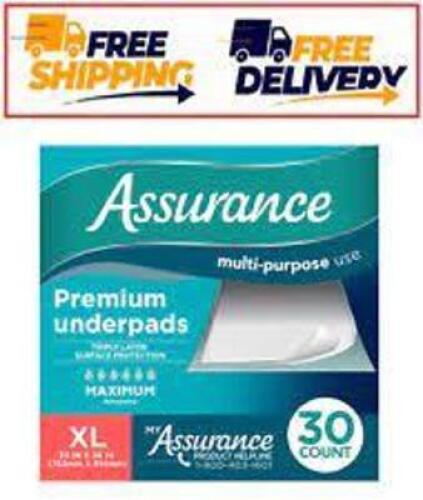 DESCRIPTION: (2) PACK OF (30) PREMIUM UNDERPADS BRAND/MODEL: ASSURANCE SIZE: XL RETAIL$: $26.92 EA QTY: 2