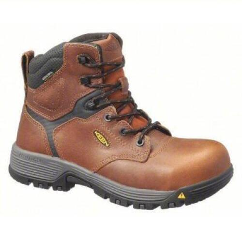 DESCRIPTION: (1) PAIR OF WORK BOOTS BRAND/MODEL: KEEN #60KP61 INFORMATION: BROWN SIZE: 9 MENS, RETAIL$: $200.00 EA QTY: 1
