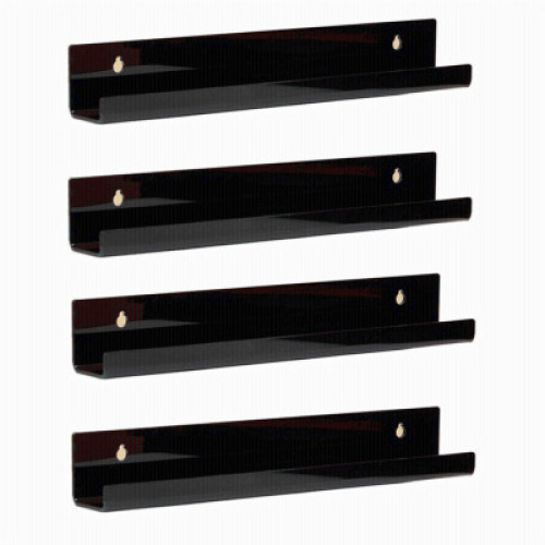DESCRIPTION: (2) PACKS OF (4) VINYL RECORD SHELF INFORMATION: BLACK SIZE: 12 IN RETAIL$: $31.29 EA QTY: 2