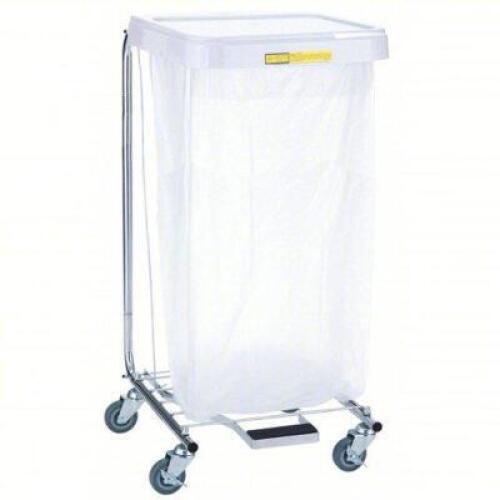 DESCRIPTION: (1) SINGLE COMPARTMENT HAMPER CART BRAND/MODEL: R&B WIRE PRODUCTS INC #21EP70 INFORMATION: 30 LB CAPACITY SIZE: ONLY FRAME ONLY FRAME ONL